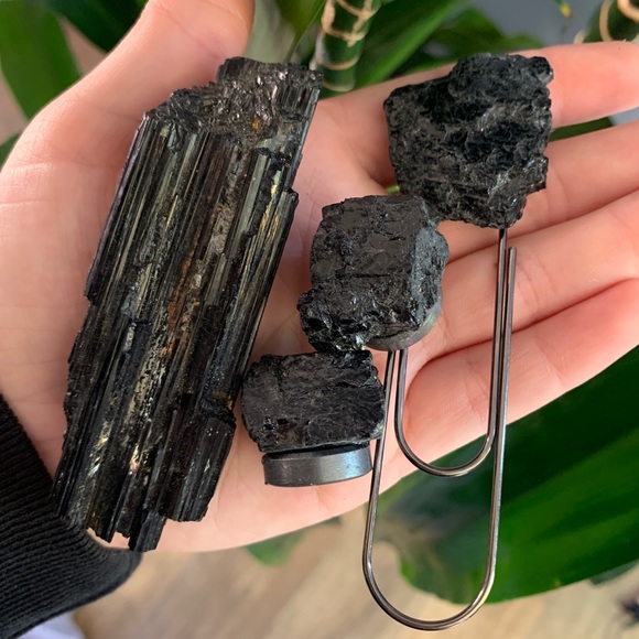 RainbowIrisDesigns Other - Black Tourmaline Bundle Stone Set Bookmark, Magnet